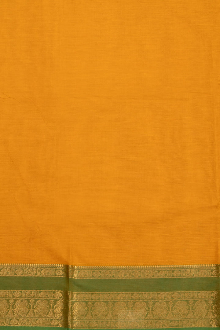 Orange Handloom Kanchi Cotton Saree