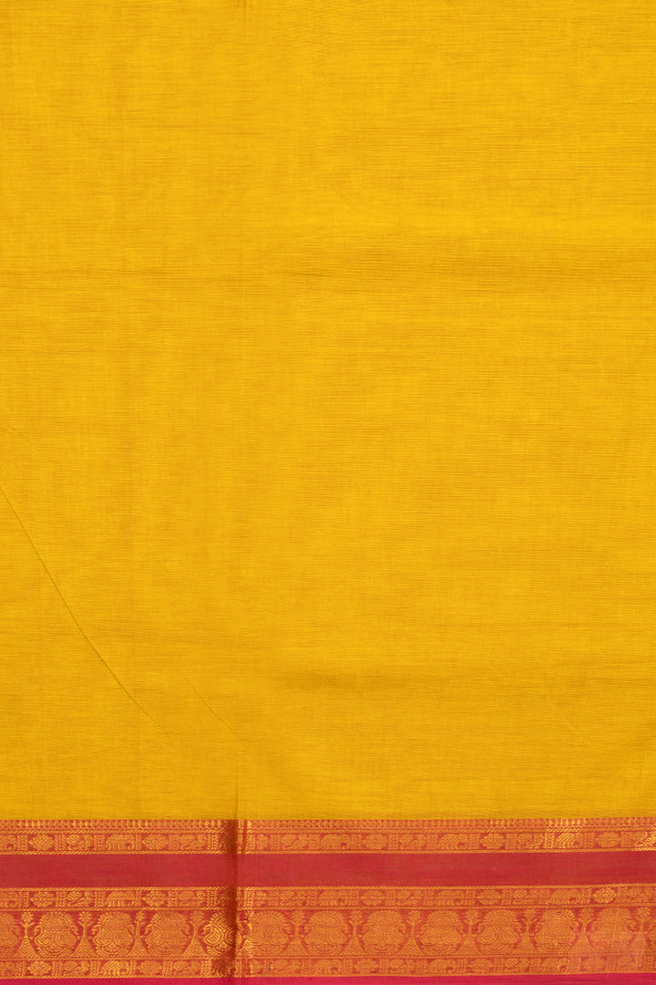 Yellow Handloom Kanchi Cotton Saree