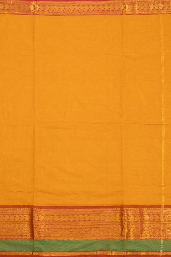 Yellow Handloom Kanchi Cotton Saree