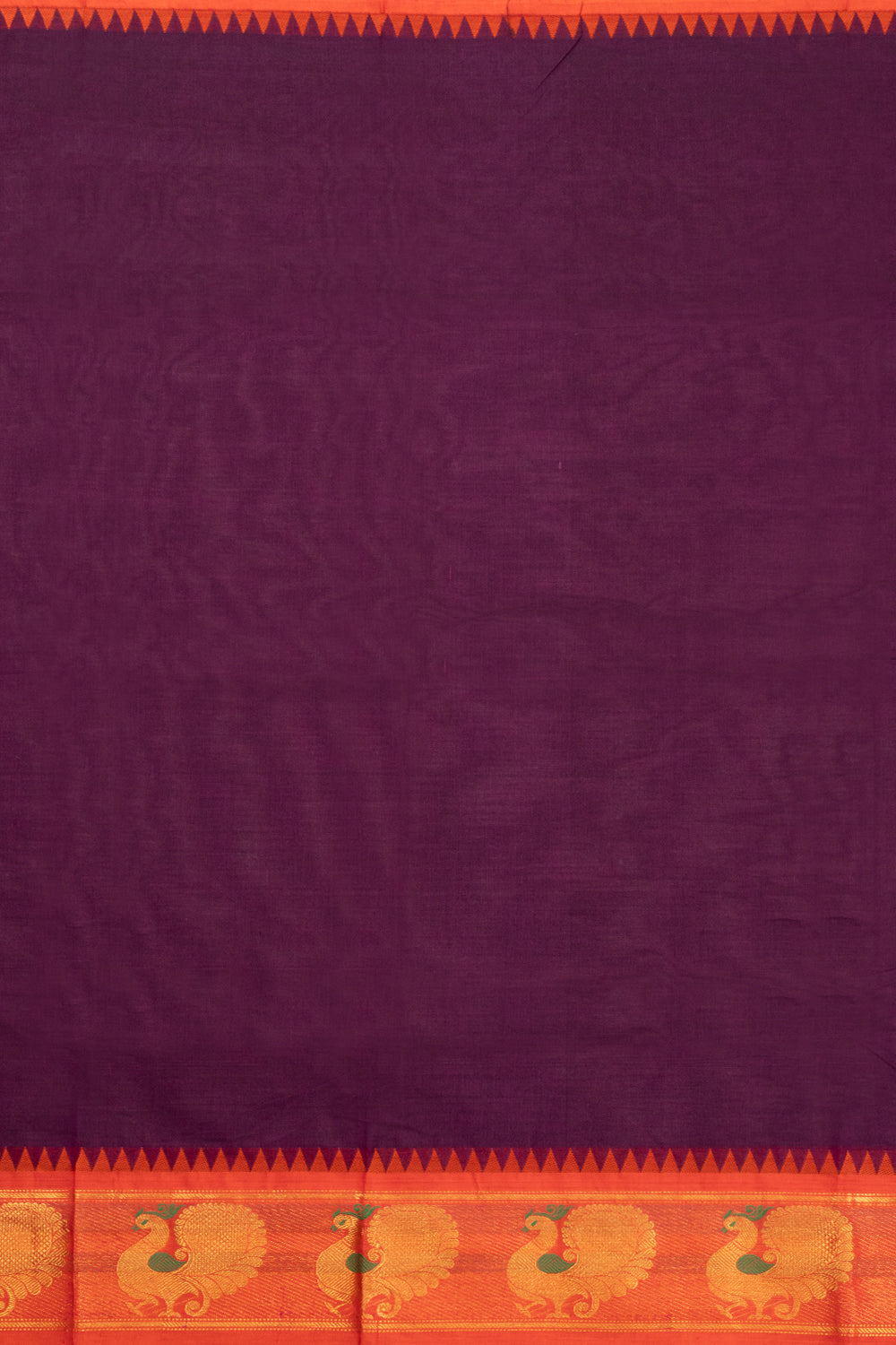 Purple Handloom Kanchi Cotton Saree 