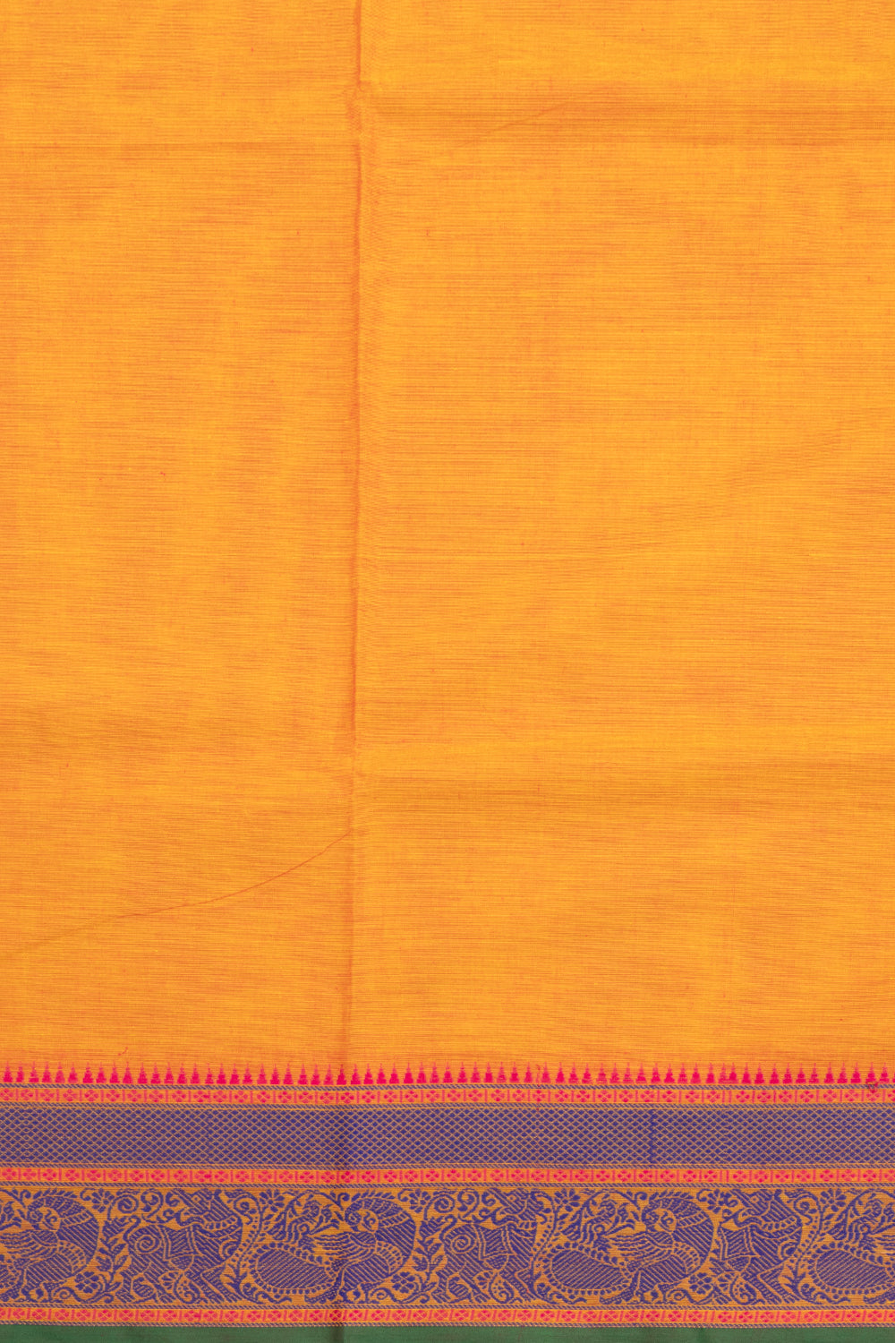 Yellow Handloom Kanchi Cotton Saree