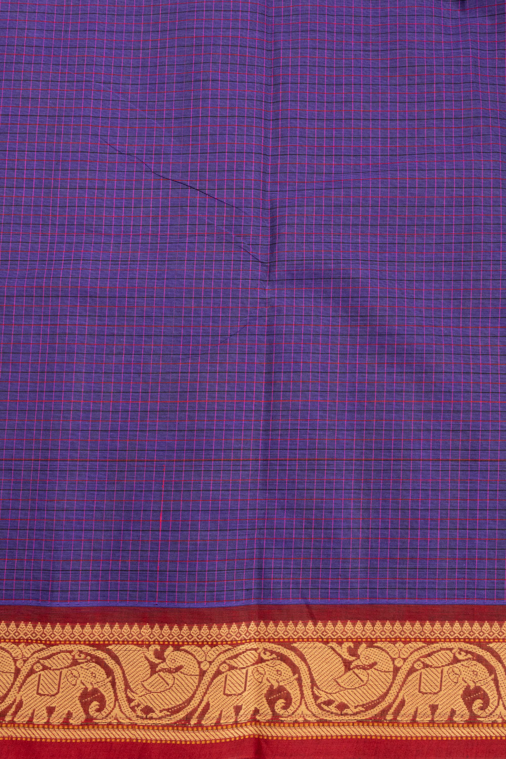 Violet Handloom Kanchi Cotton Saree 