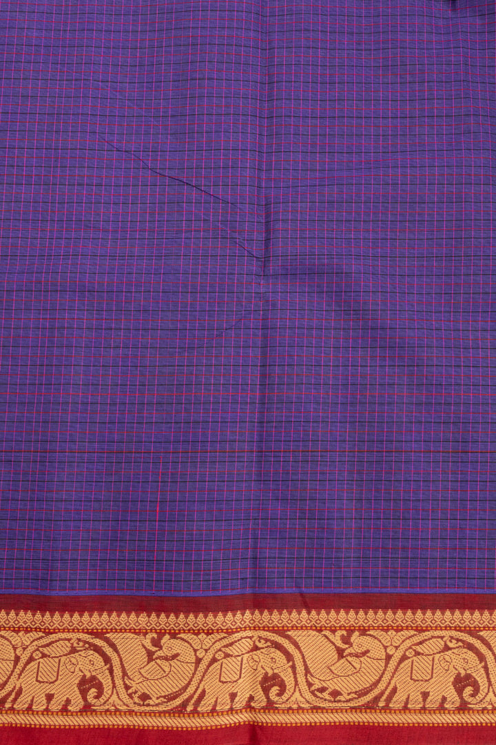 Violet Handloom Kanchi Cotton Saree 