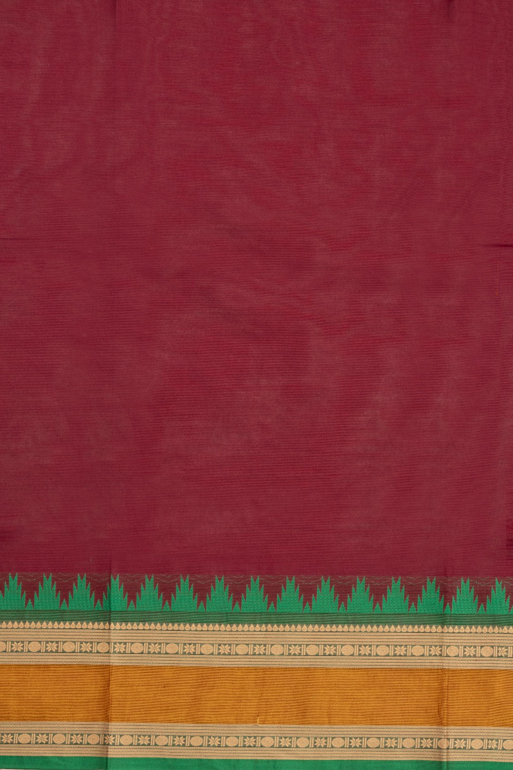 Maroon Handloom Kanchi Cotton Saree 10071785