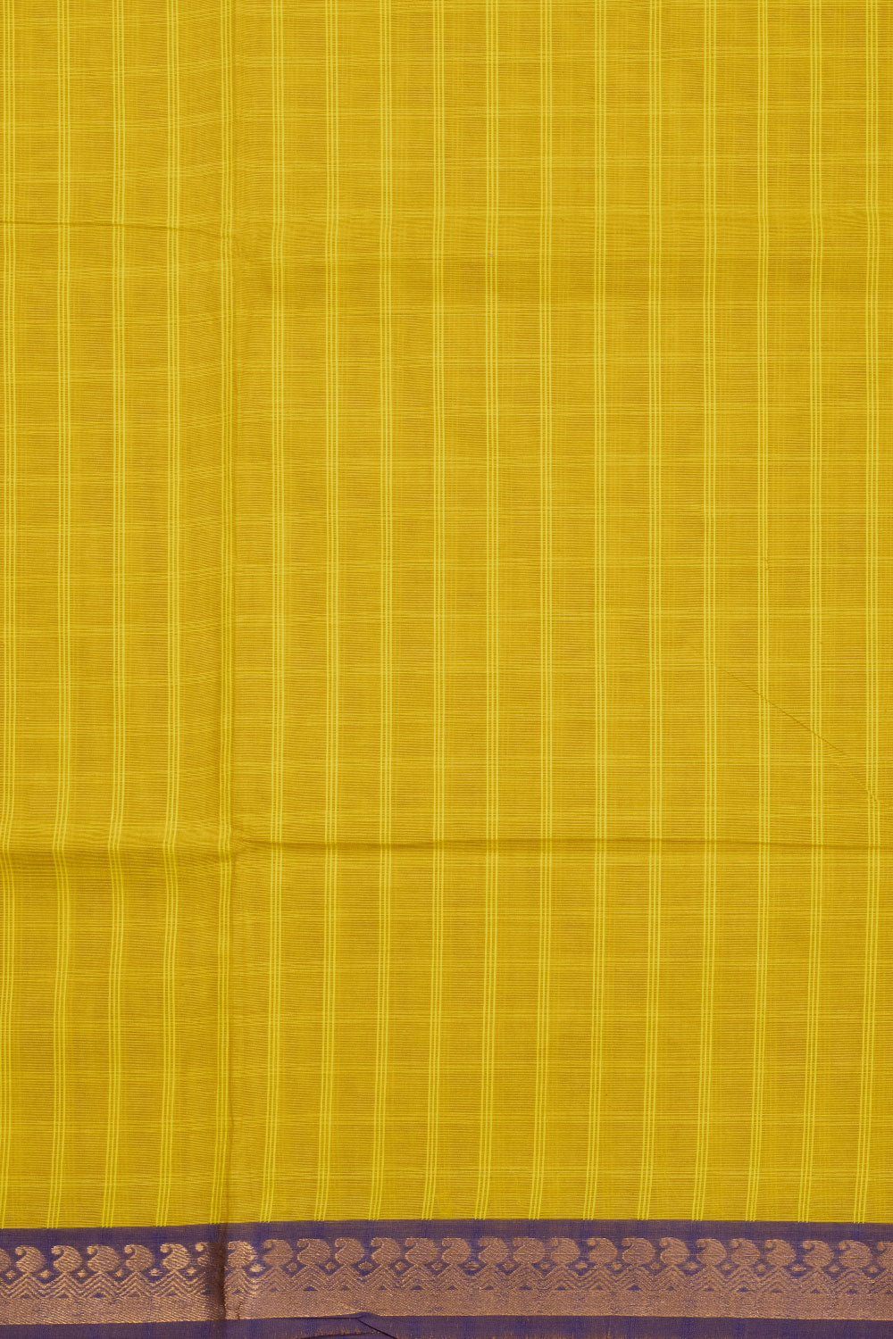 Yellow Handloom Kanchi Cotton Saree