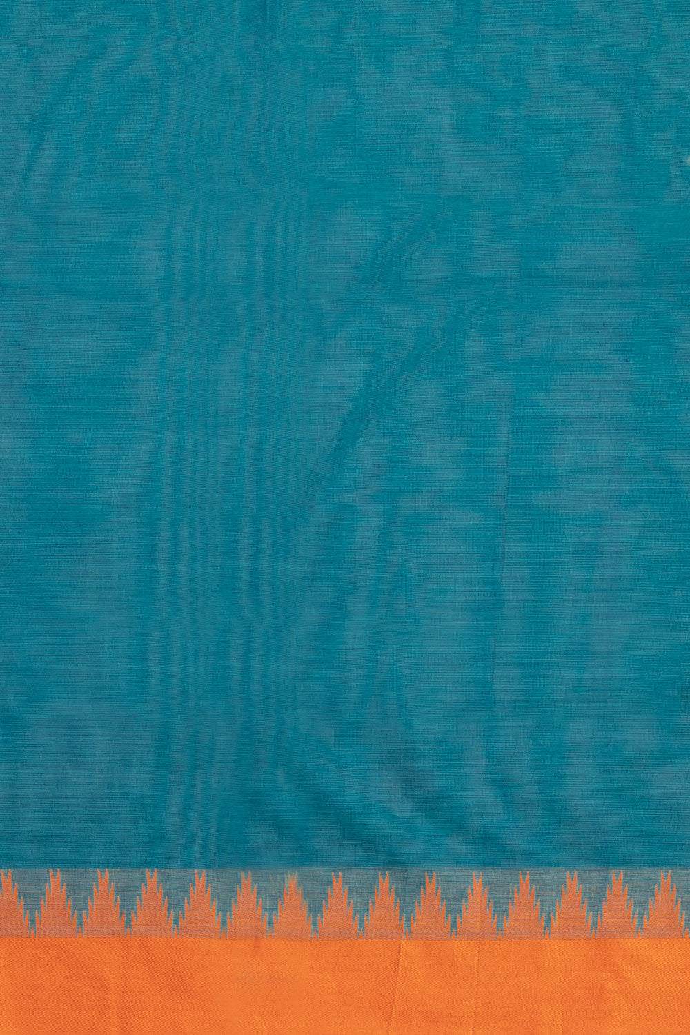 Teal Blue Handloom Kanchi Cotton Saree 10071791