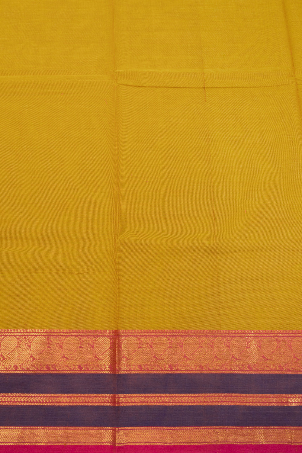 Yellow Handloom Kanchi Cotton Saree