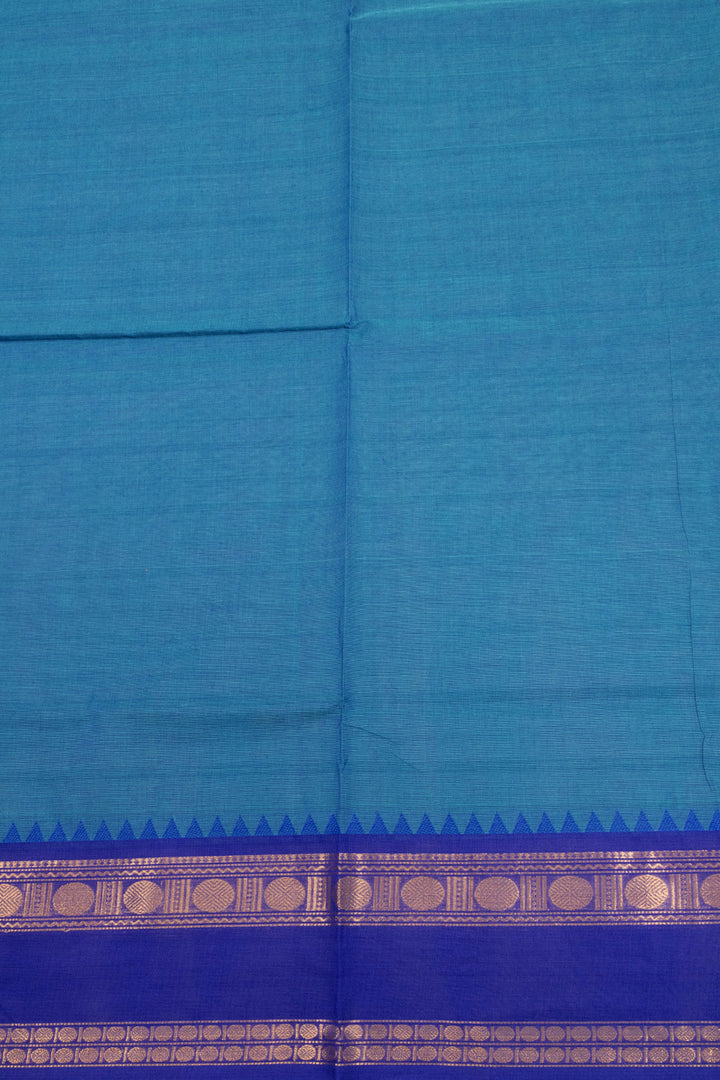 Blue Handloom Kanchi Cotton Saree