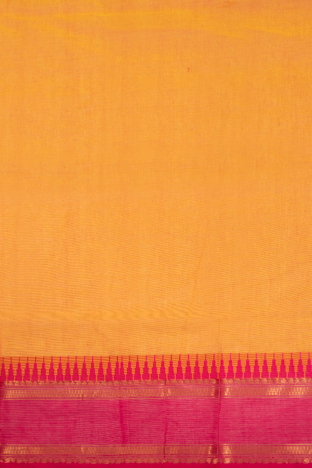 Orange Handloom Kanchi Cotton Saree