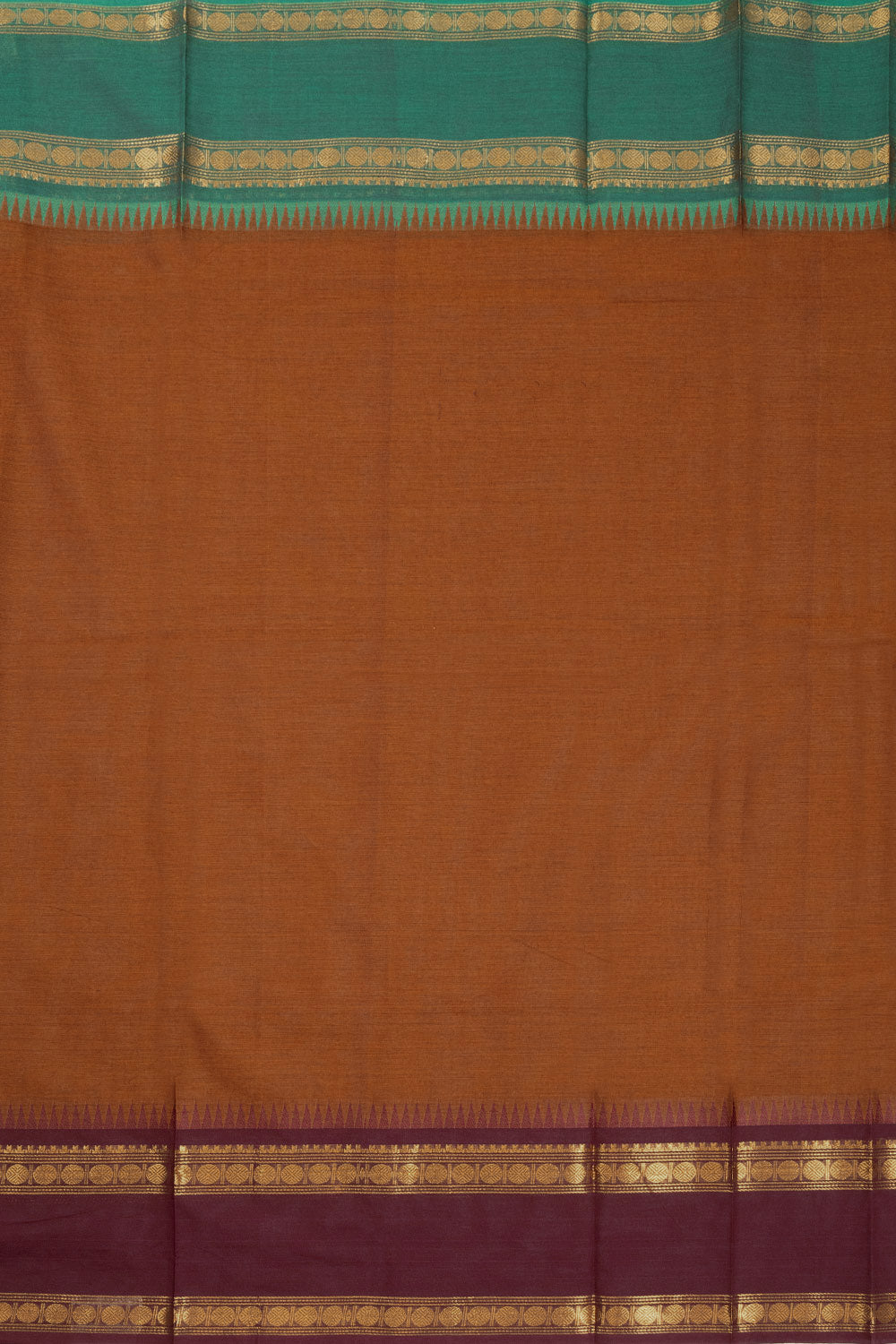 Brown Handloom Kanchi Cotton Saree