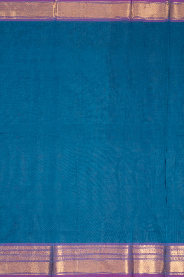 Blue Handloom Kanchi Cotton Saree