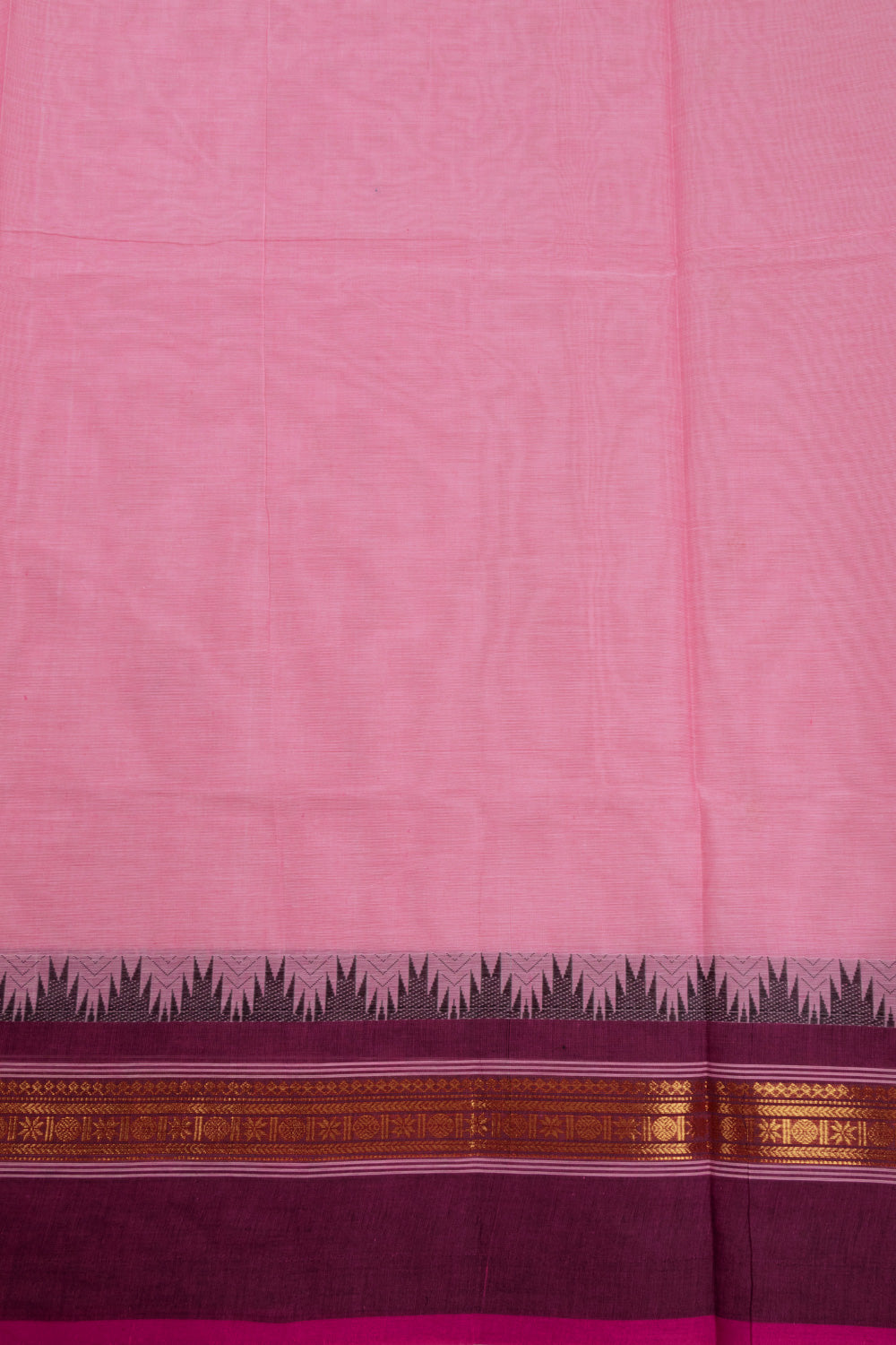 Pink Handloom Kanchi Cotton Saree