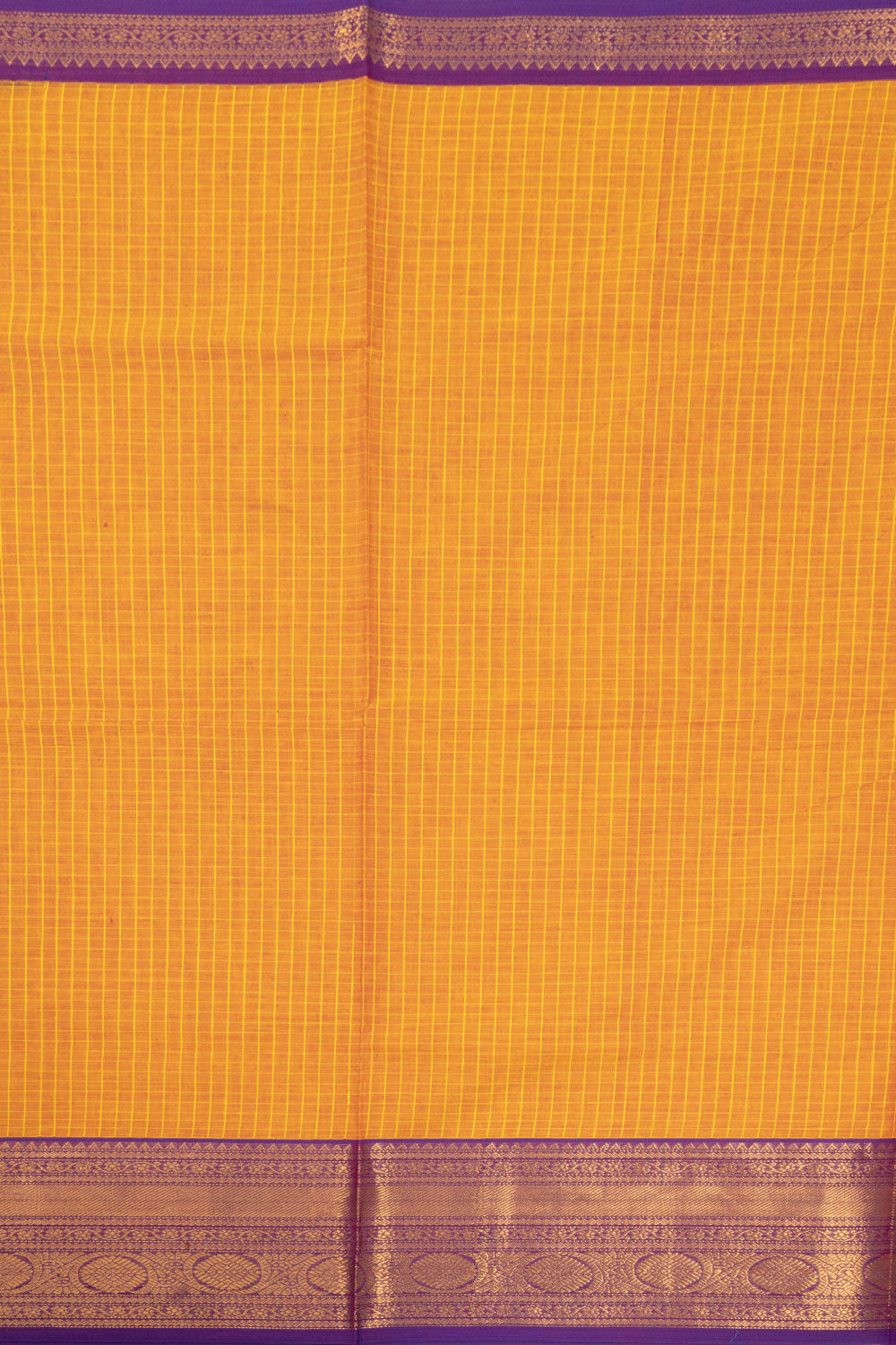 Orange Handloom Kanchi Cotton Saree