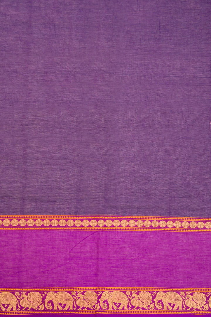 Purple Handloom Kanchi Cotton Saree