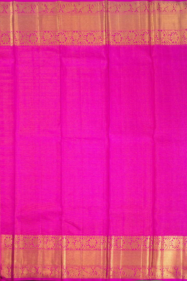 Hot Pink Vaira Oosi Bridal Kanjivaram Silk Saree 10070624