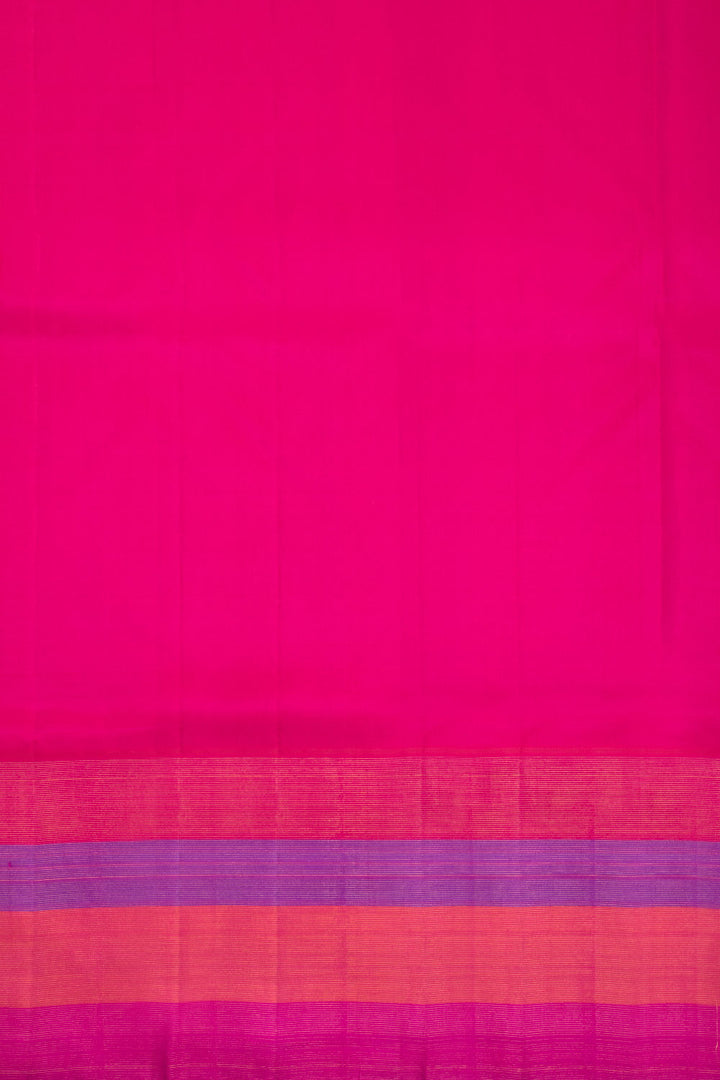 Pink Korvai Kanjivaram Silk Saree