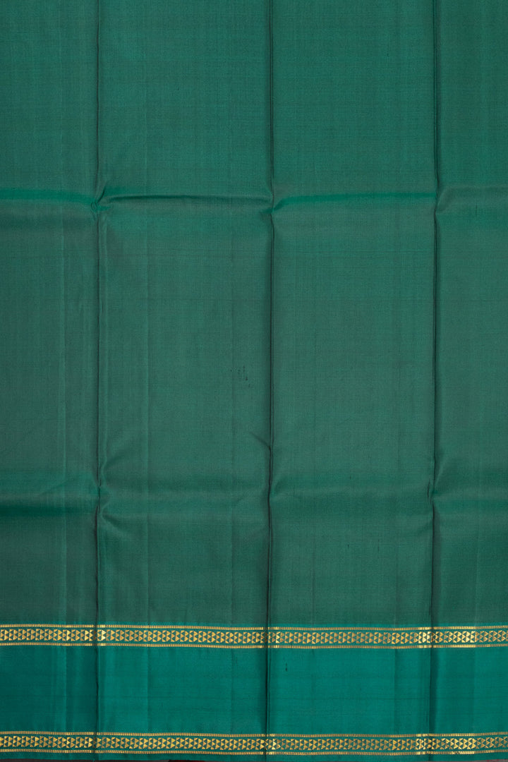 Green Handloom Pure Silk Kanjivaram Saree 10072816