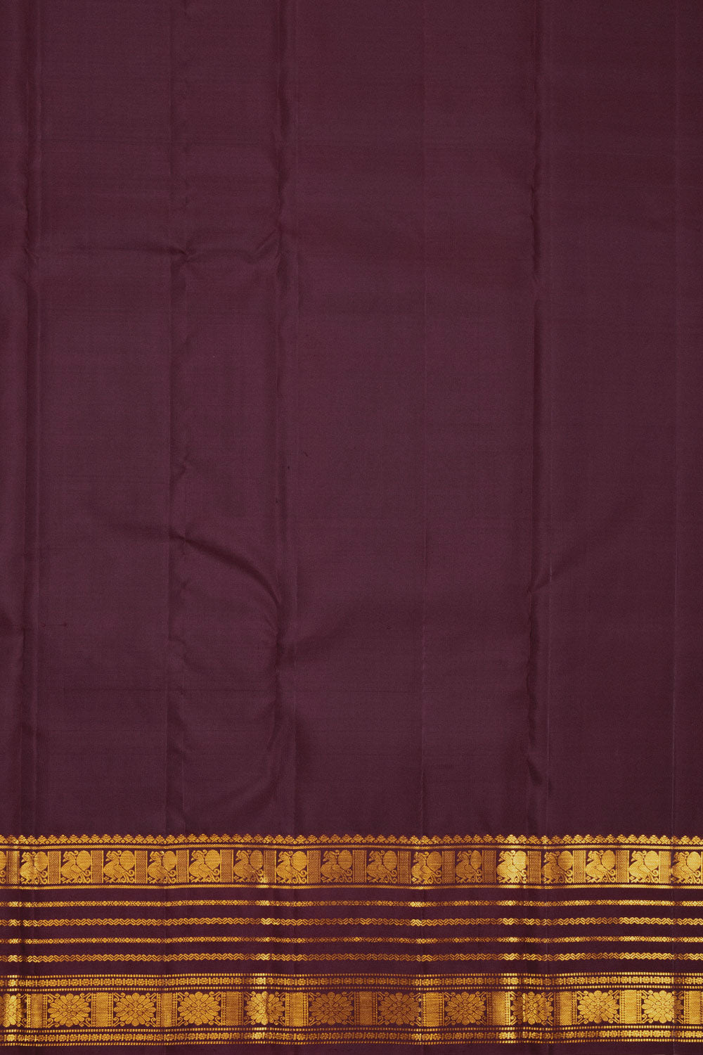 Purple Handloom Kanjivaram Pure Silk Saree 10072830