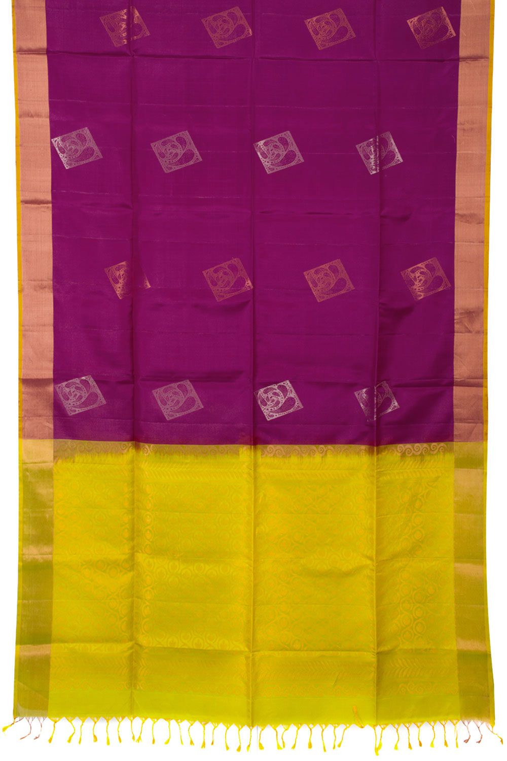 Tyrian Purple Handloom Kanjivaram Soft Silk Saree 10062450