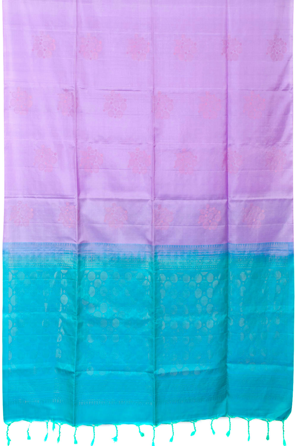 Periwinkle Violet Handloom Kanjivaram Soft Silk Saree 10062454