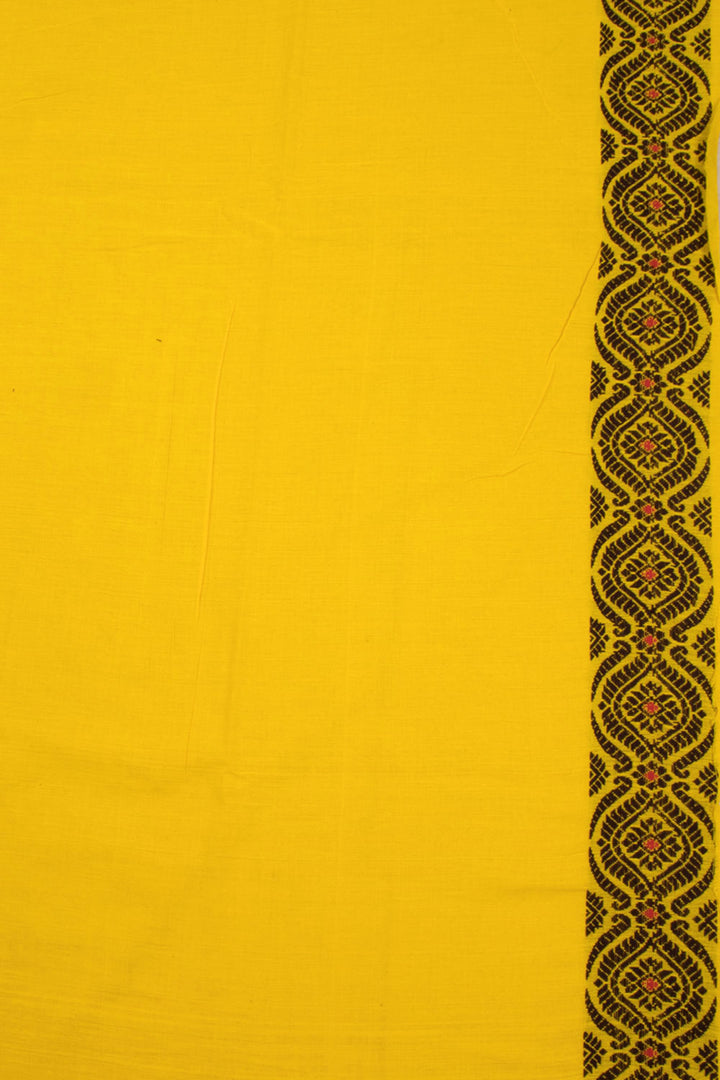 Yellow Handloom Assam Cotton Saree 10070979