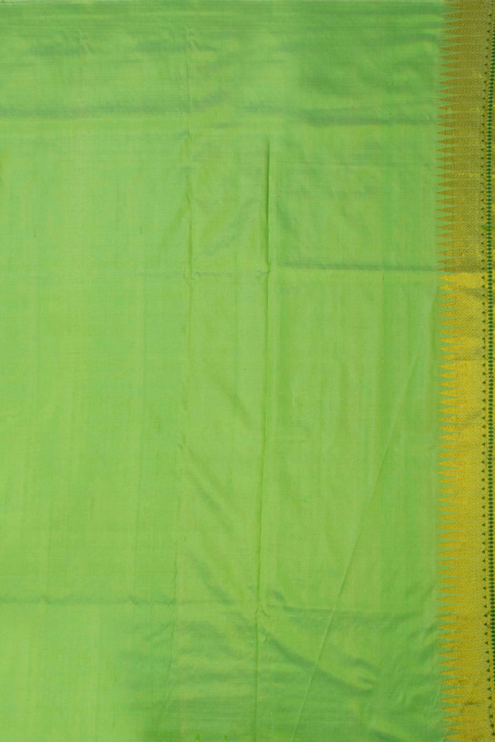 Green Handloom Assam Silk Saree - Avishya