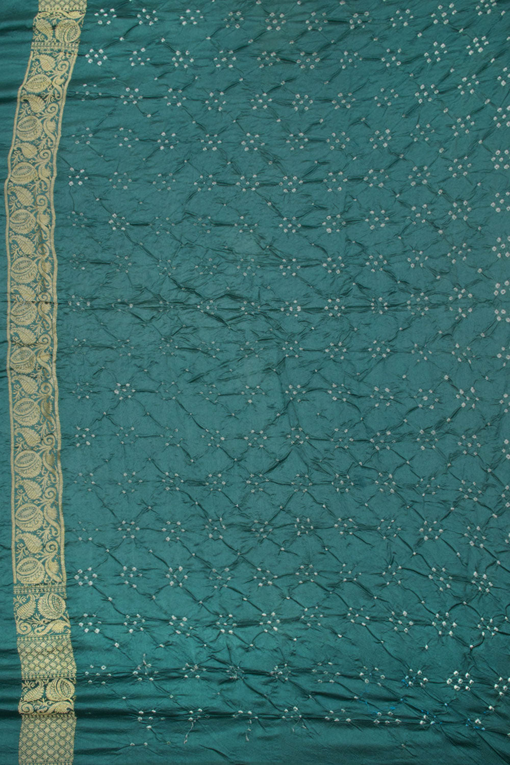 Powder Blue Kanjivaram Pure Silk Bandhani Saree 10062804