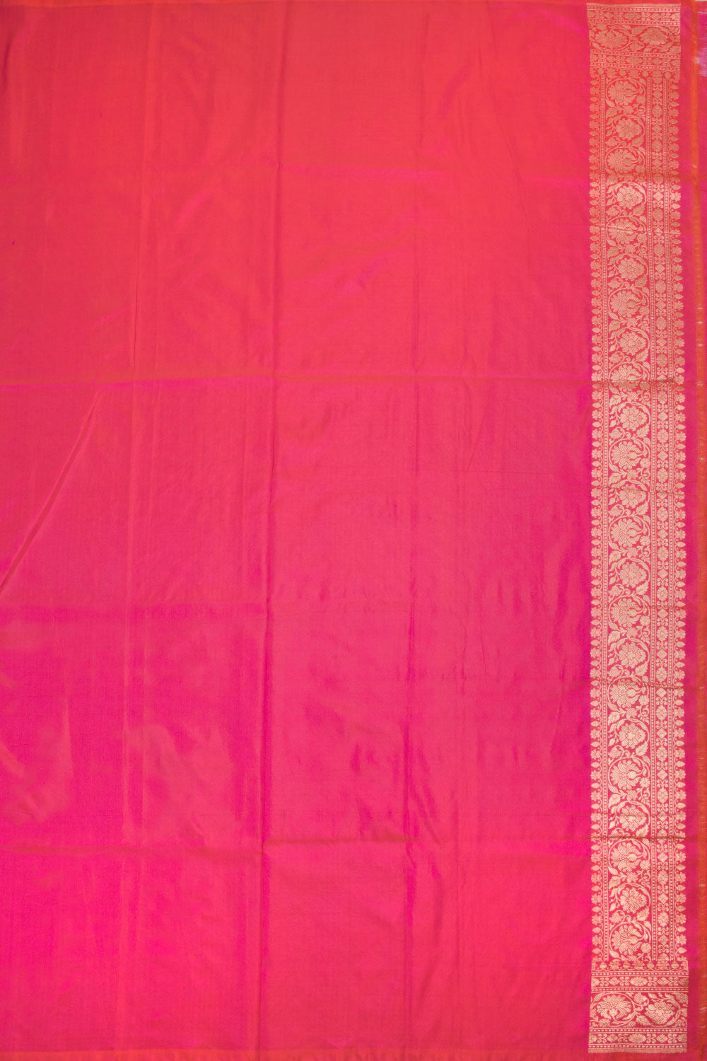 Rani Pink Handloom Banarasi Katan Silk Saree 10063209