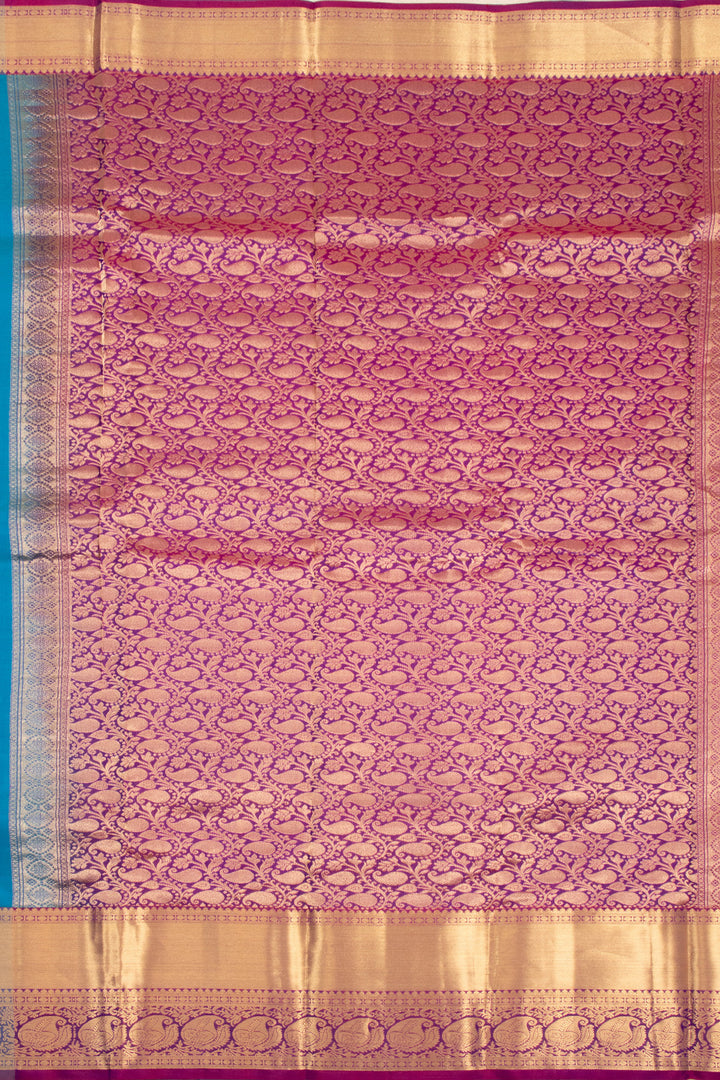 Blue Handloom Kanjivaram Pure Silk Saree 10071885