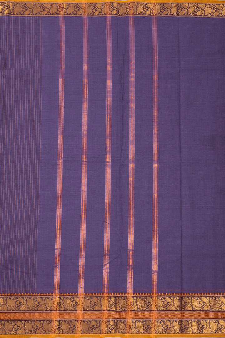 Purple Handloom Chettinad Cotton Saree 10072604