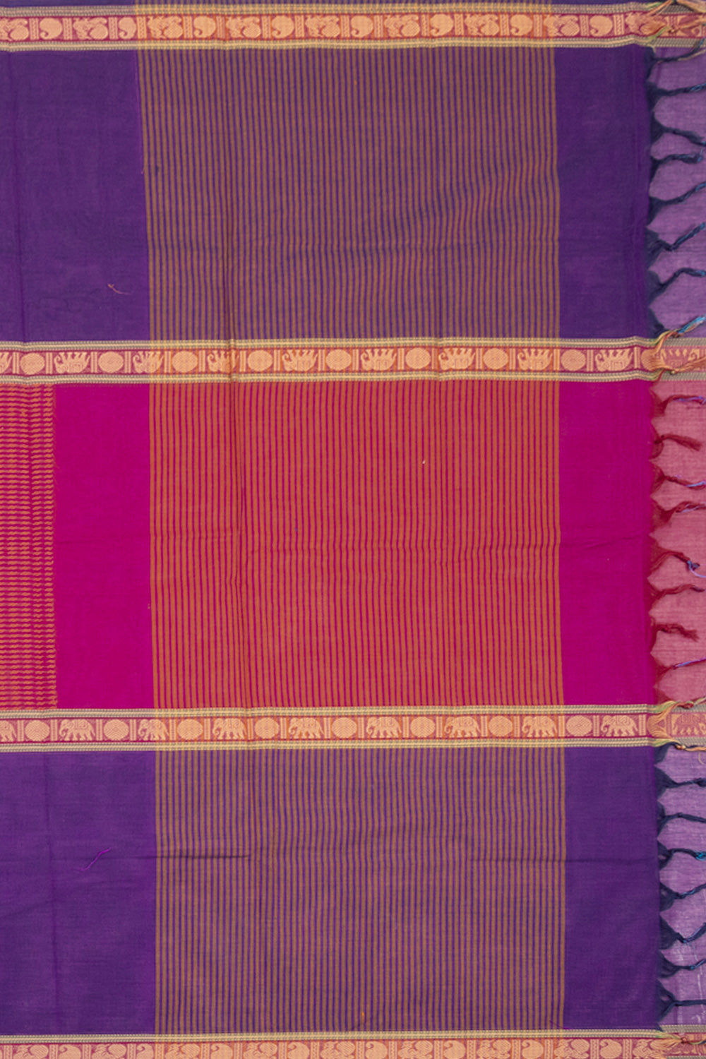 Purple Handloom Chettinad Cotton Saree 10072616