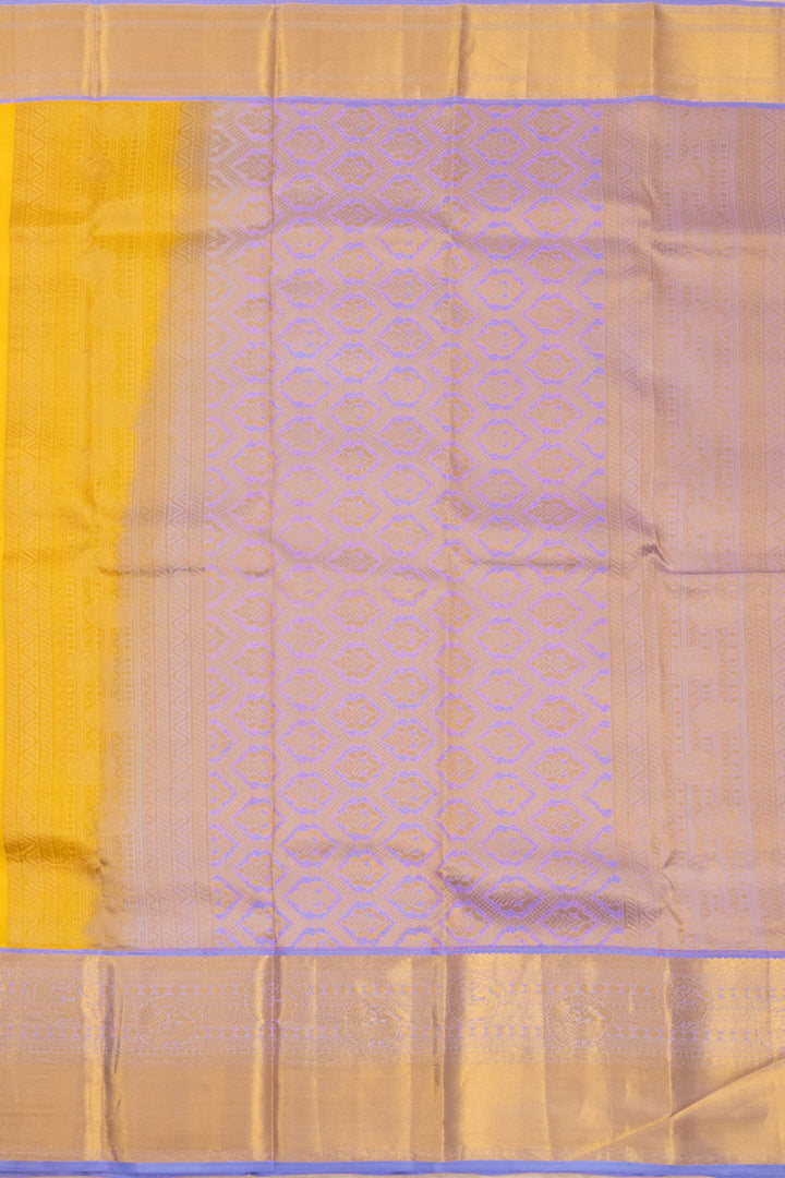 Yellow Handloom Kanchipuram Pure Silk Saree 10072803