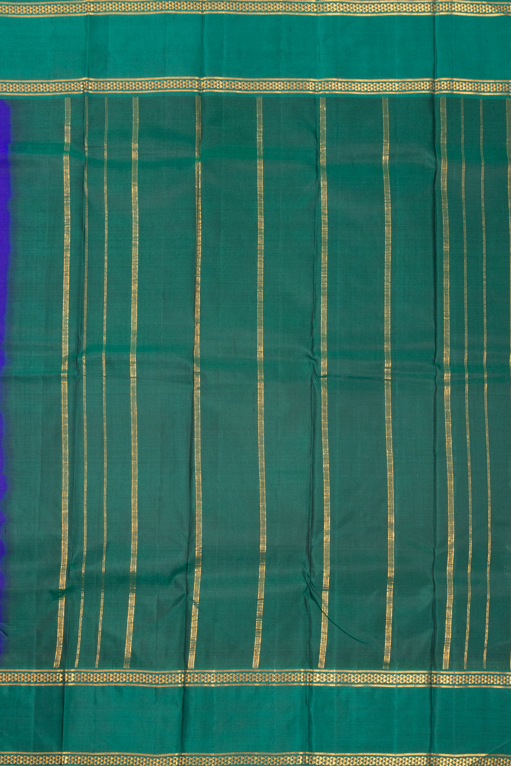 Blue Handloom Kanchipuram Pure Silk Saree 10072824