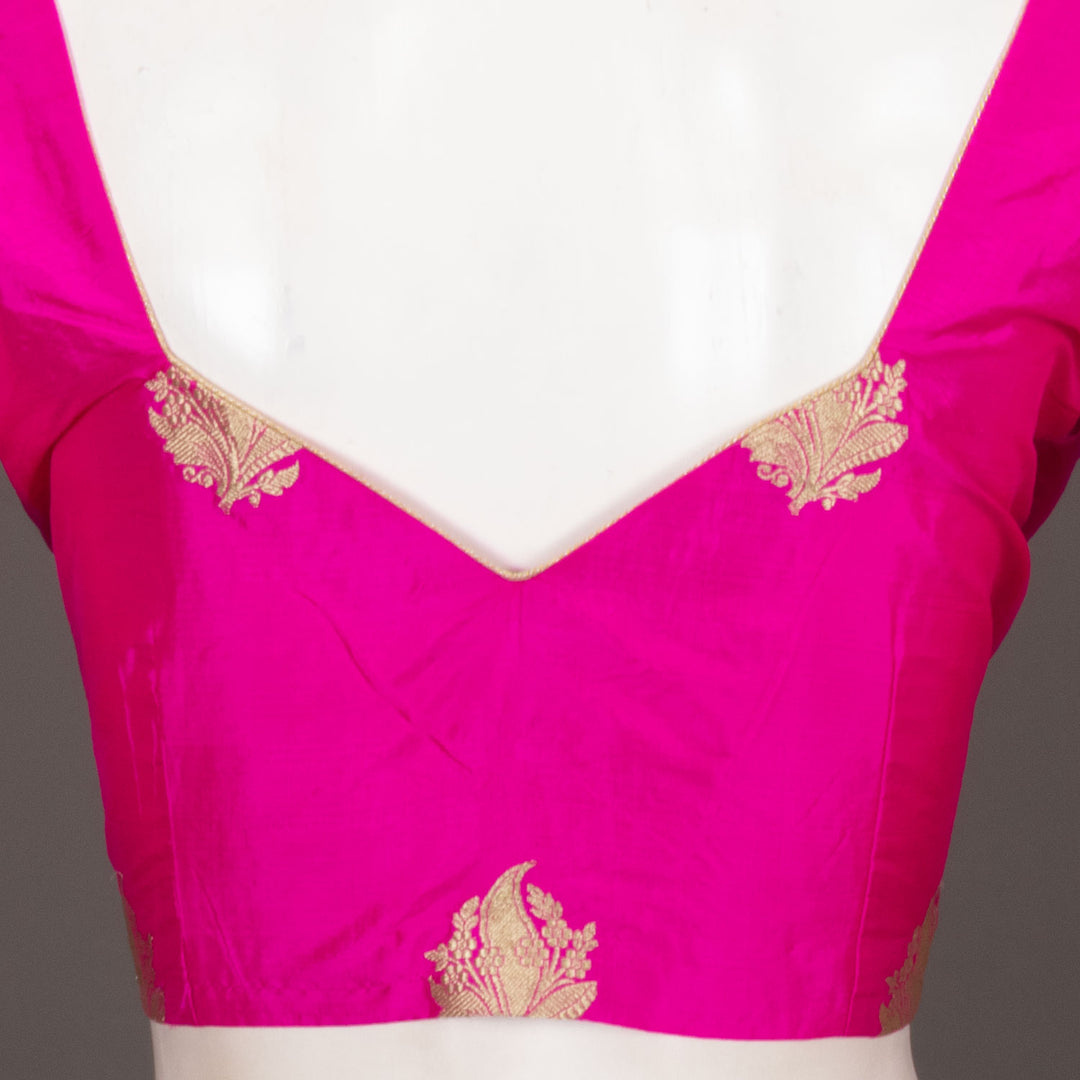  Hot Magenta Banarasi Katan Silk Blouse 10073410