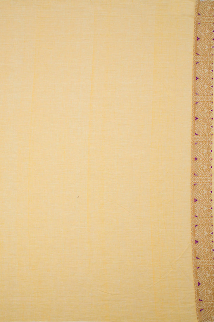 Sunset Yellow Handloom Assam Cotton Saree 10062511