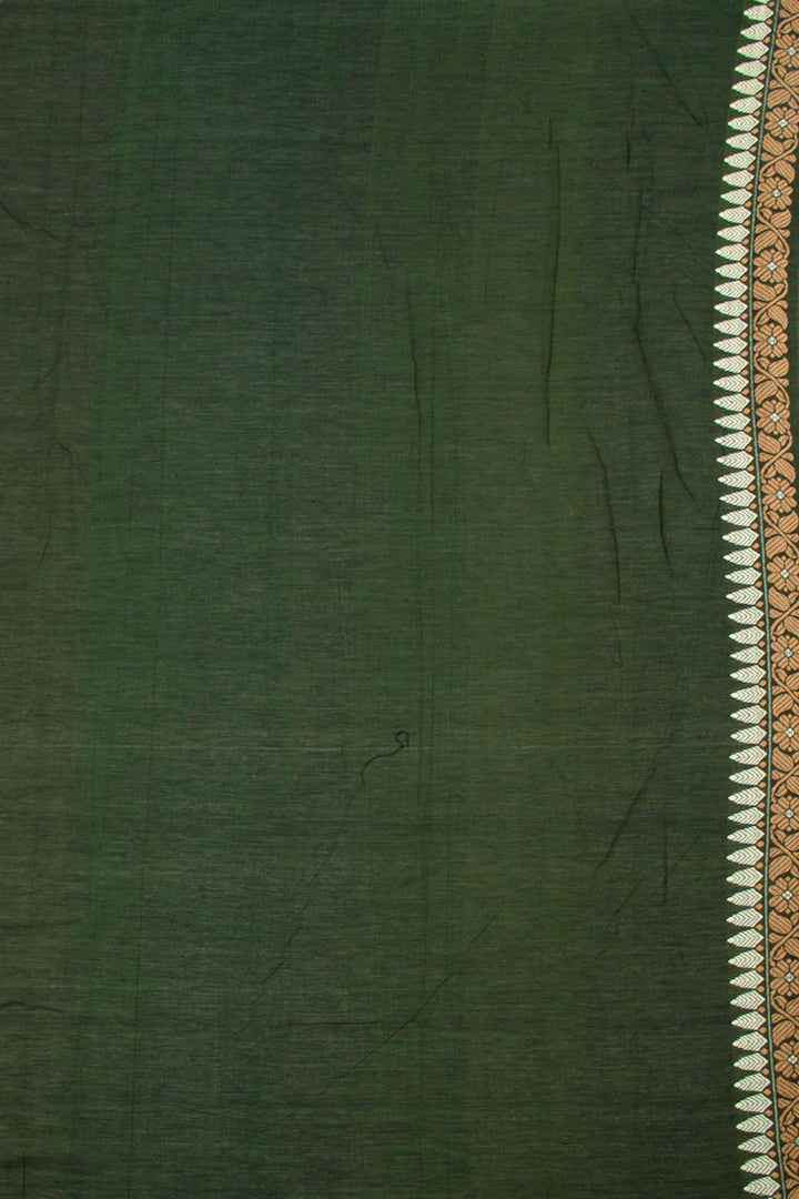 Seaweed Green Handloom Assam Cotton Saree 10062512