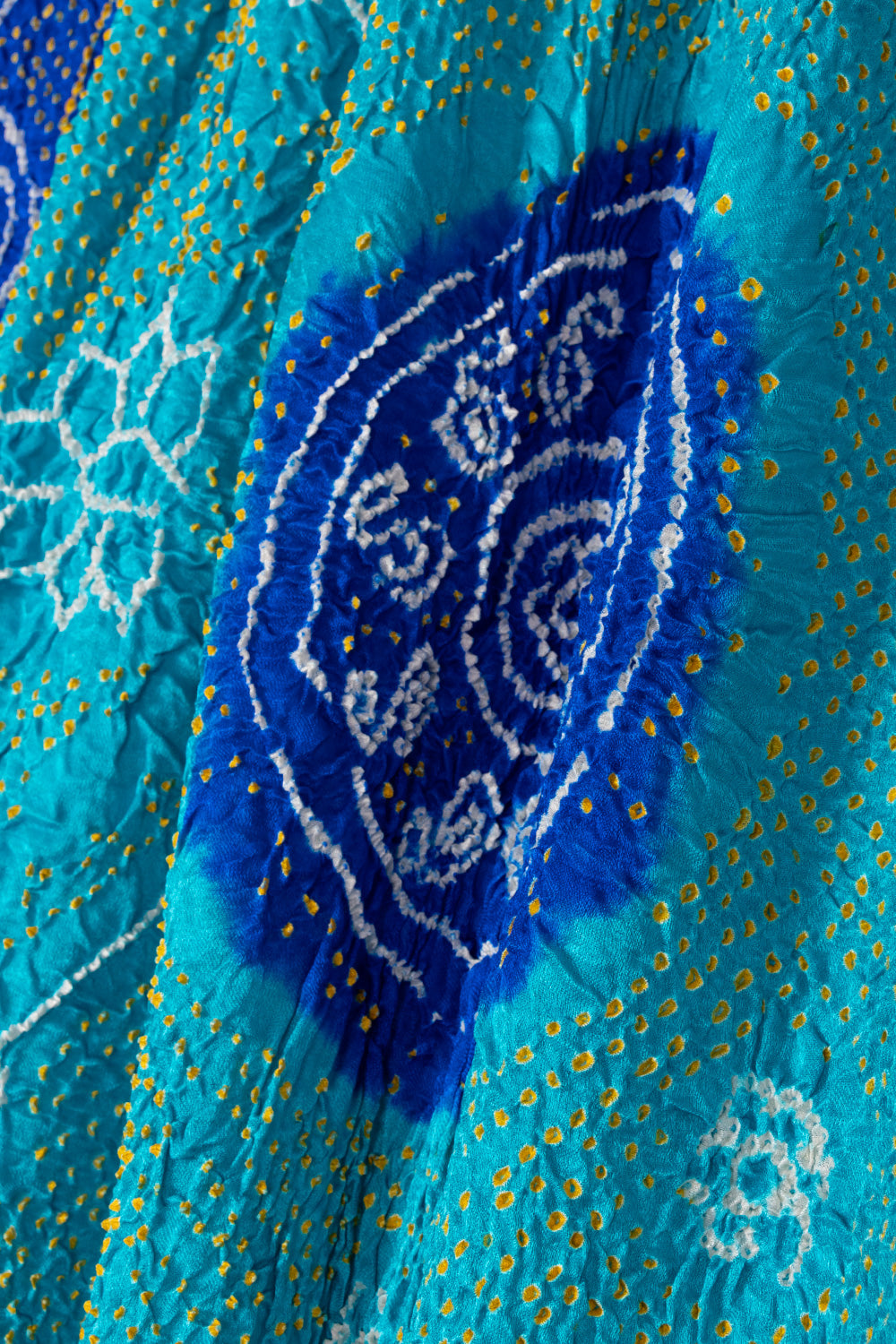 Blue Bandhani Gajji Silk with Lagdi patta Dupatta 10073122