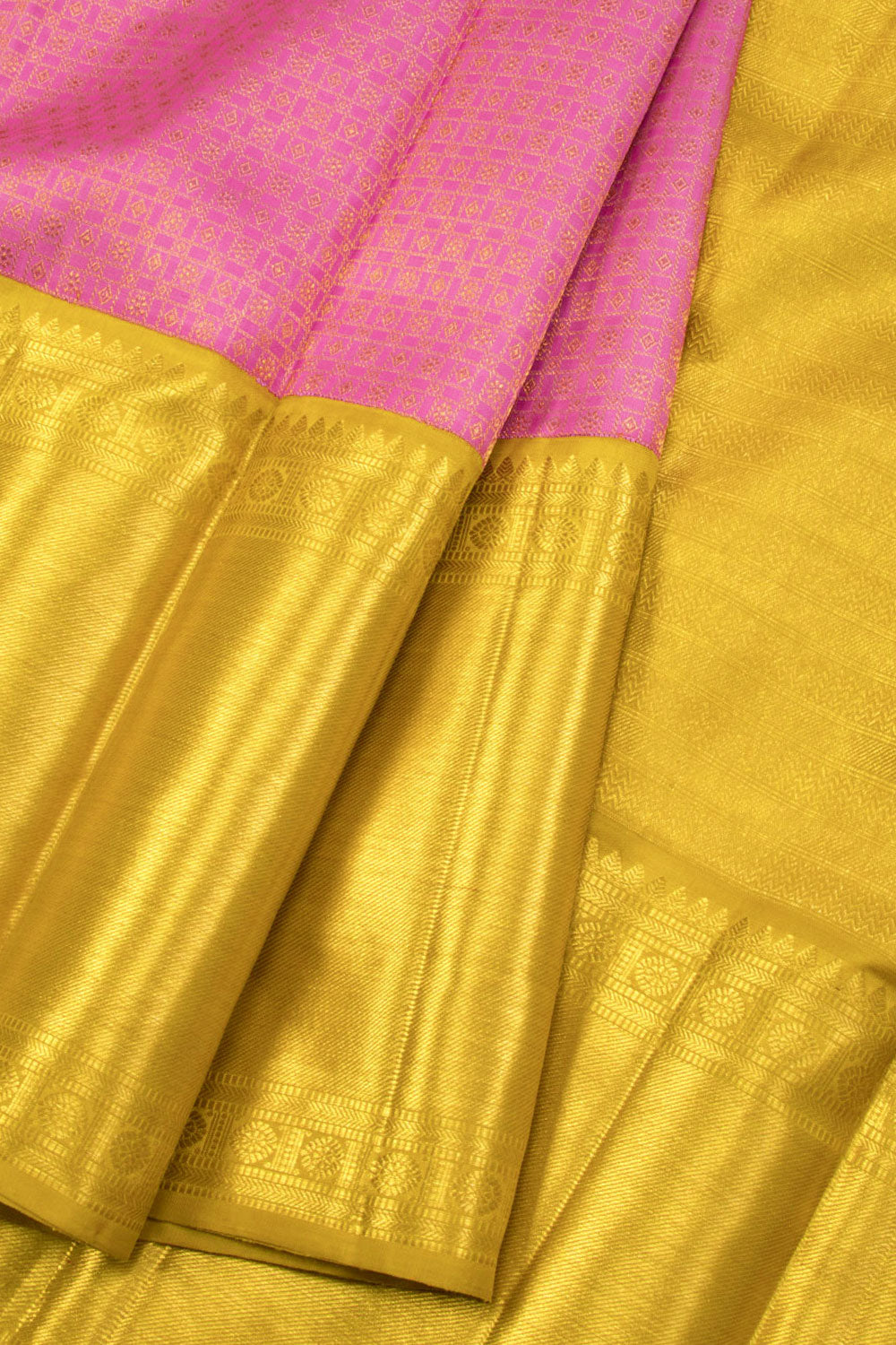 Pink Bridal Korvai Kanjivaram Silk Saree 10070614