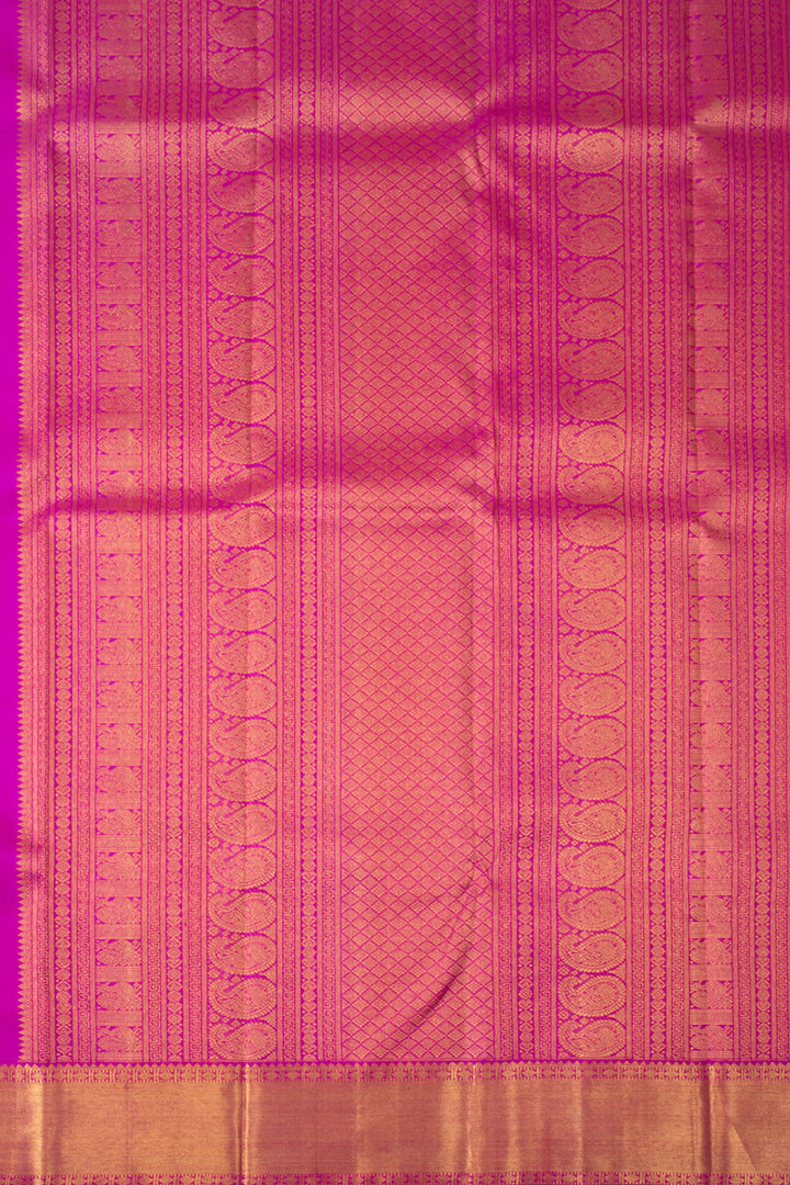 Tulip Pink Korvai Bridal Kanjivaram Pure Zari Silk Saree 10073961