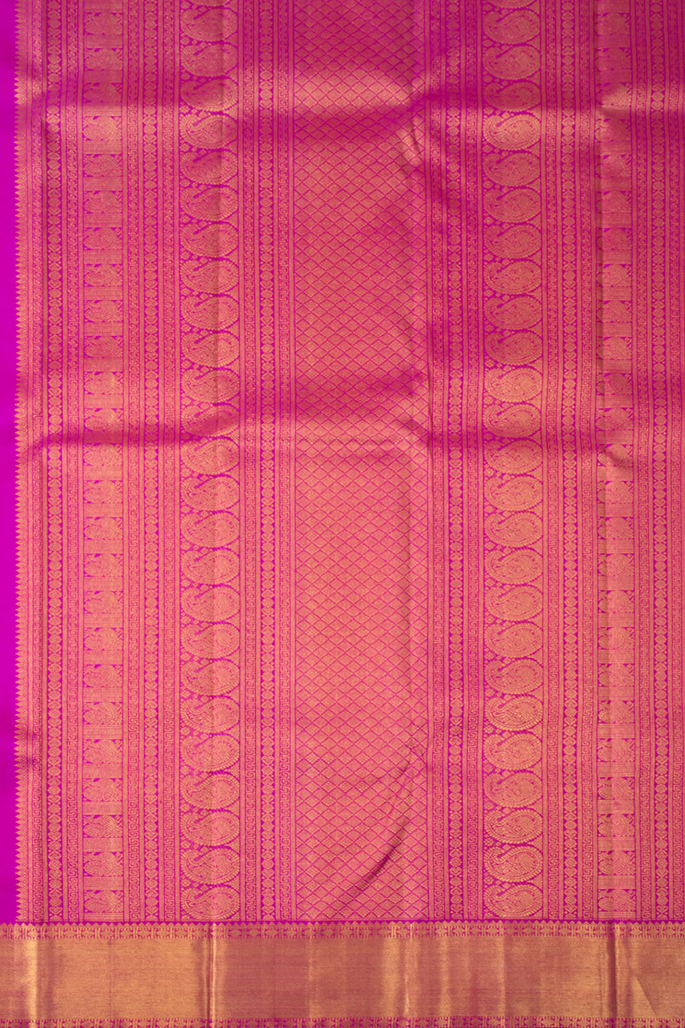 Tulip Pink Korvai Bridal Kanjivaram Pure Zari Silk Saree 10073961