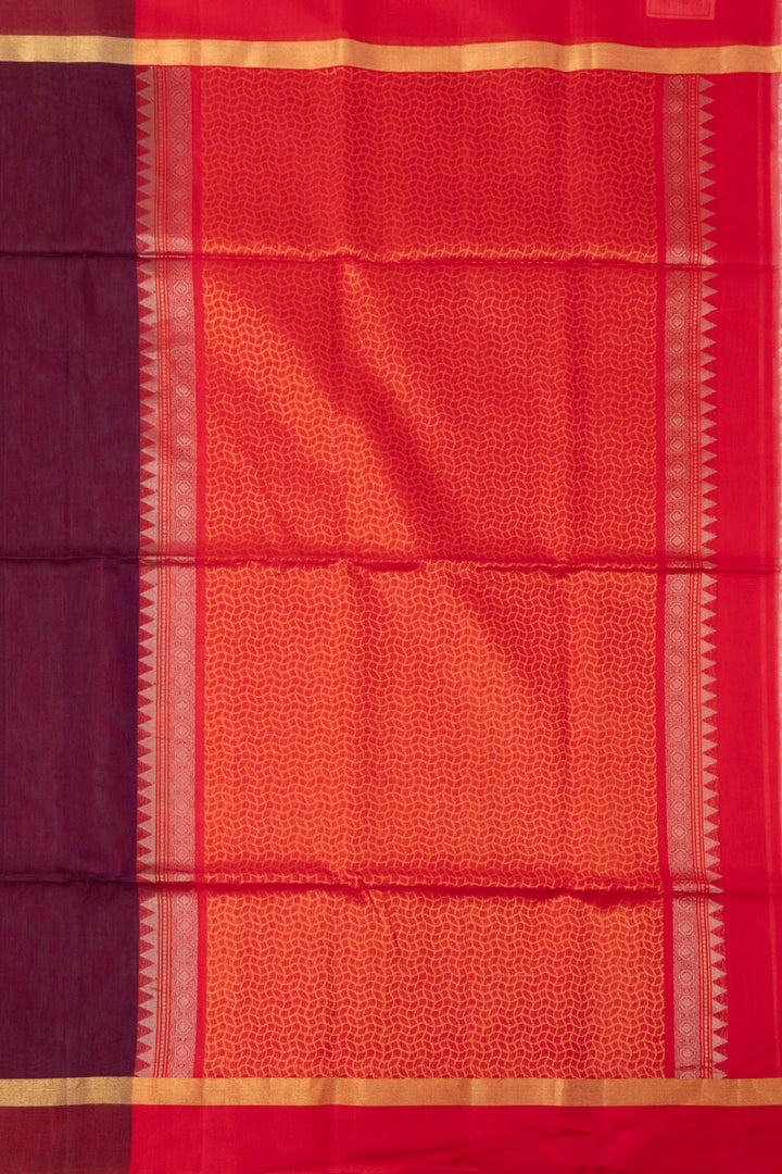 Maroon Handloom Kovai Silk Cotton Saree 10073762