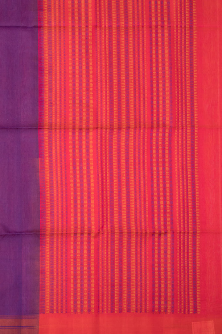 Purple Handloom Kovai Silk Cotton Saree 10073771