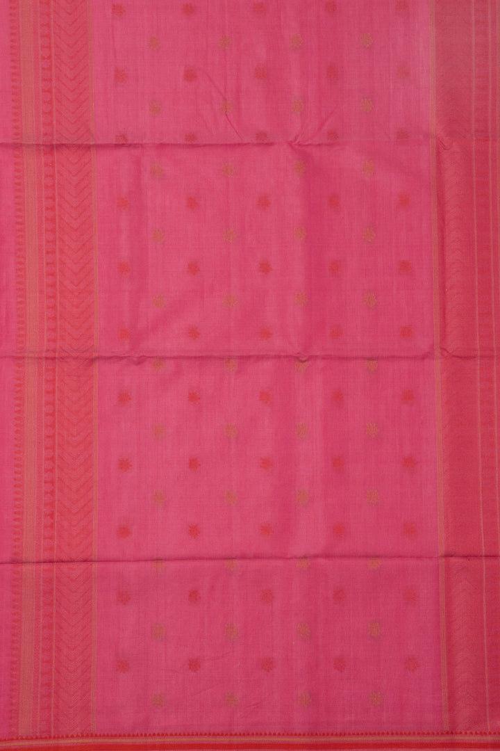 Pink Handloom Kovai Silk Cotton Saree 10073779