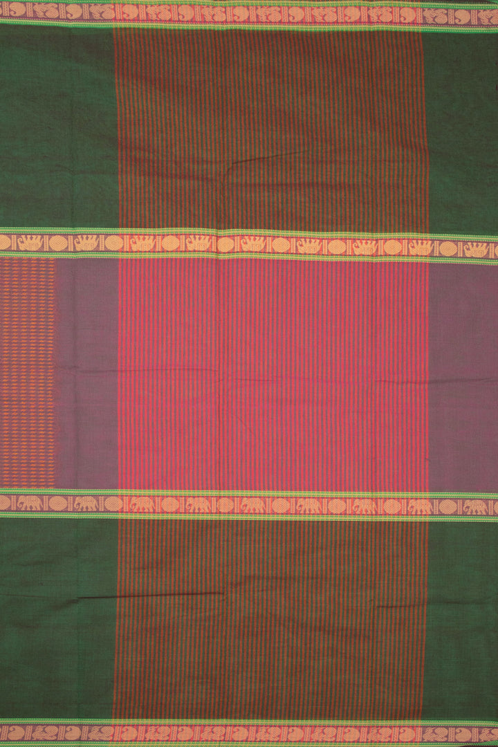 Green Handloom Chettinad Cotton Saree 10072615