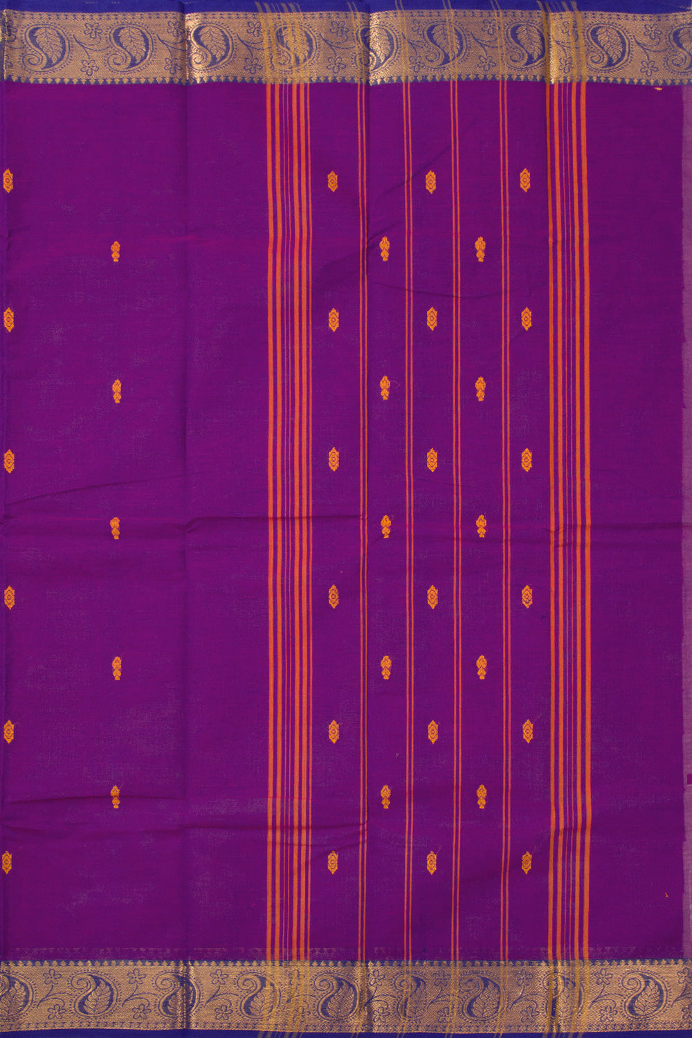 Purple Handloom Chettinad Cotton Saree 10072670