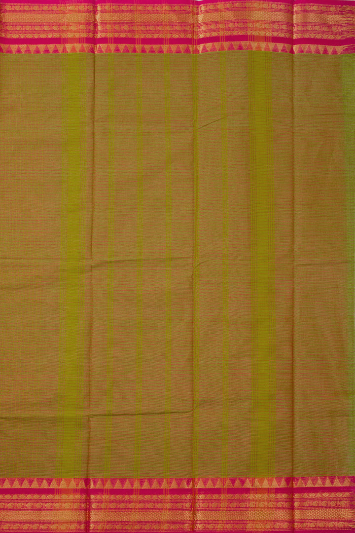 Yellow Handloom Chettinad Cotton Saree 10072675