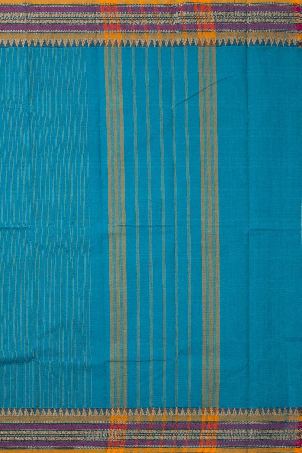 Blue Handloom Chettinad Cotton Saree 10072683