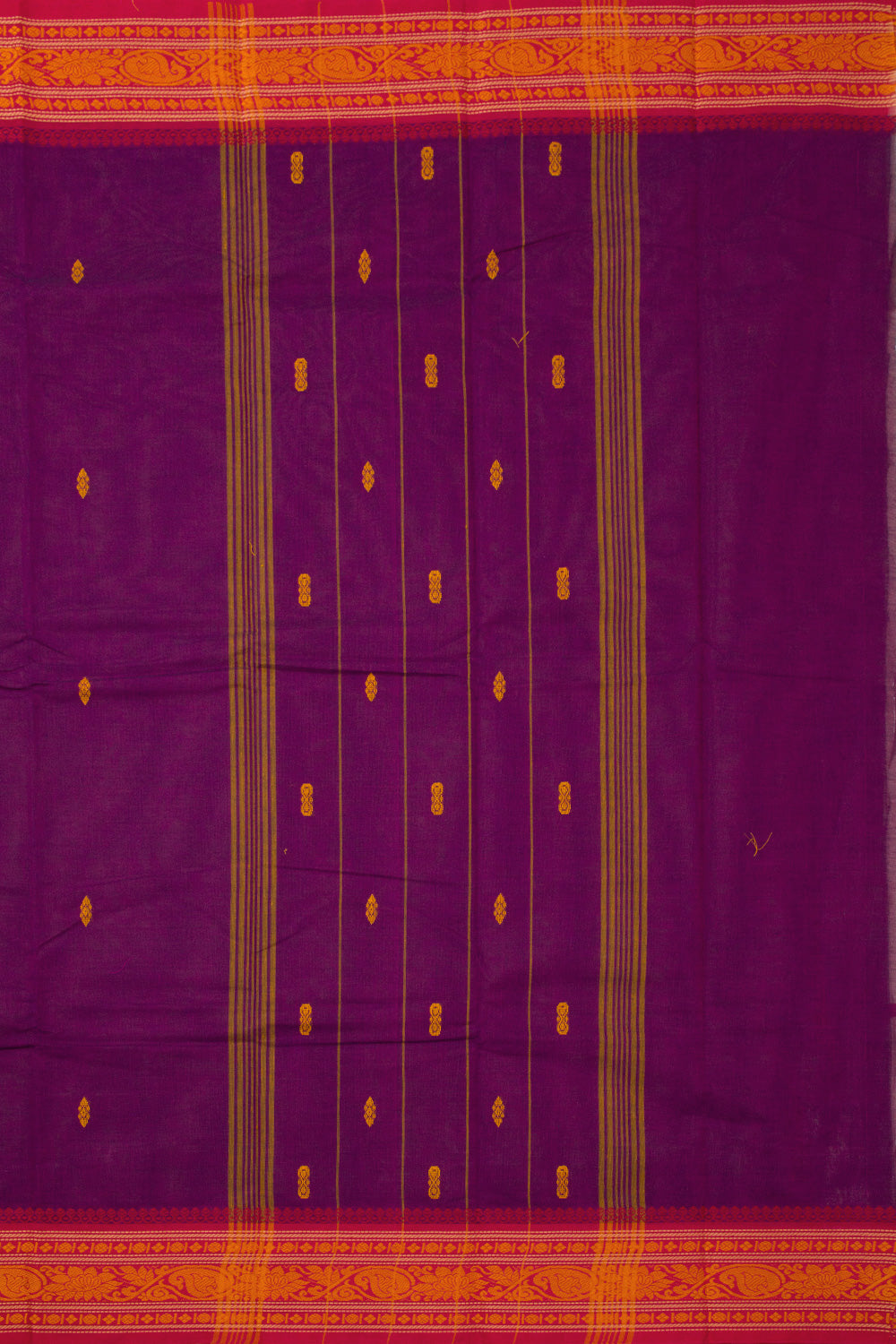 Purple Handloom Chettinad Cotton Saree 10072688