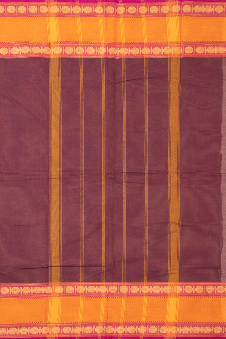 Purple Handloom Chettinad Cotton Saree 10072703