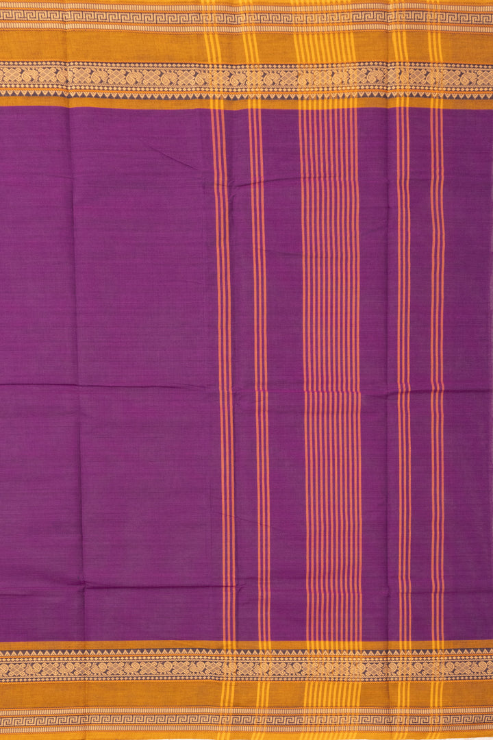 Purple Handloom Chettinad Cotton Saree 10072704